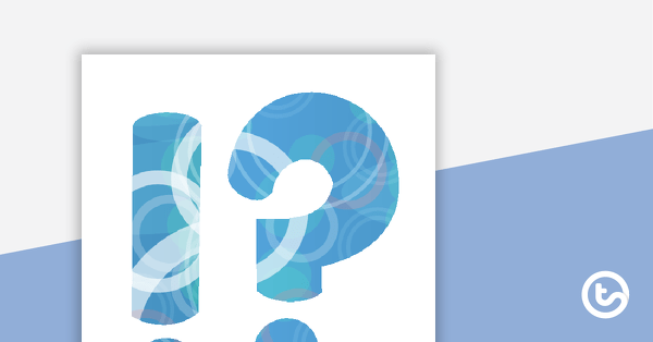 Blue Circular Pattern - Letter, Number, And Punctuation Sets teaching resource