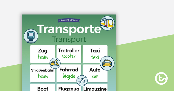 Transport – German Language Poster teaching resource