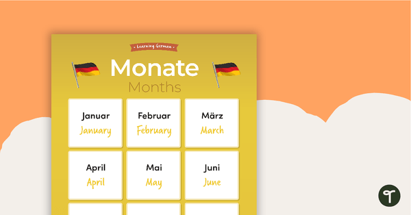 Go to Months – German Language Poster teaching resource