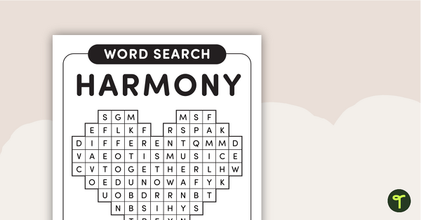 Image of Harmony Day Word Search – Lower