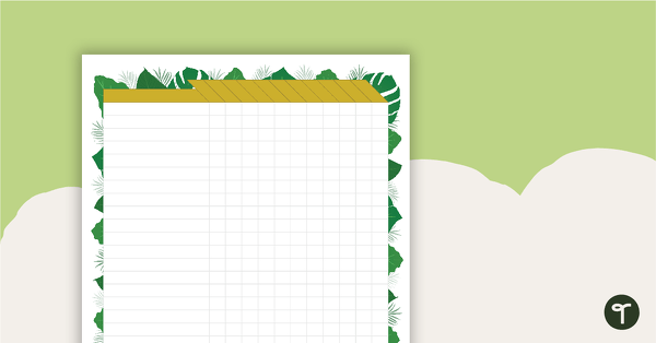 Preview image for Lush Leaves White - Class List - teaching resource