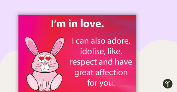 Go to Emotional Vocabulary - Love Bunny teaching resource