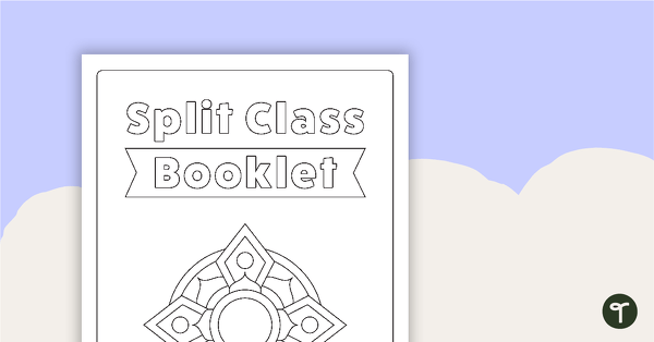 Split Class/Fast Finisher Booklet Front Cover - Mandalay Pattern 4 teaching resource