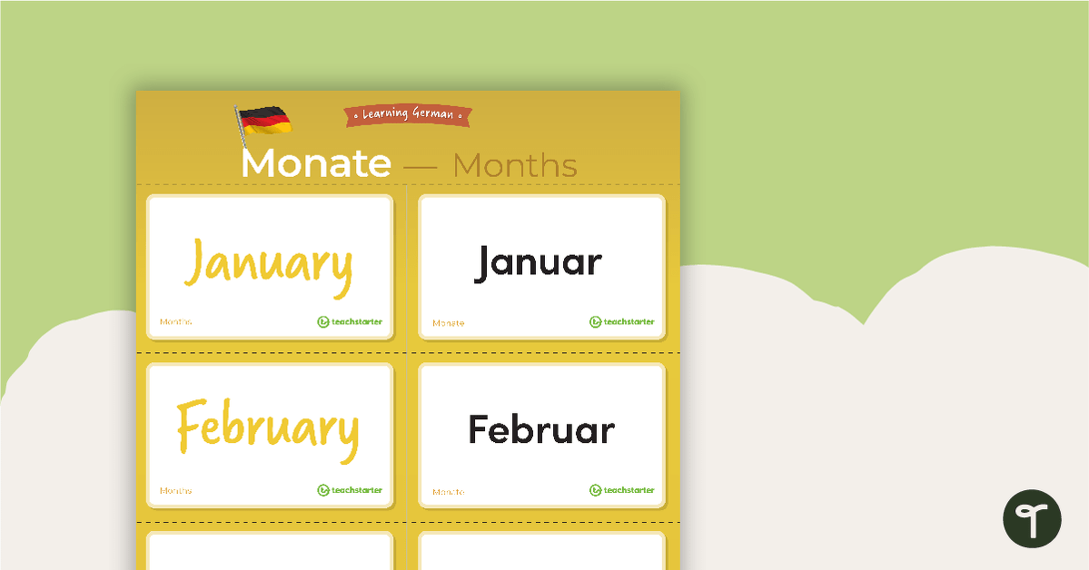 Months – German Language Flashcards teaching resource