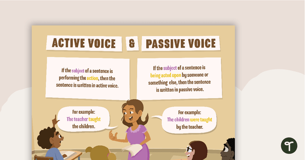Active Voice and Passive Voice Poster undefined