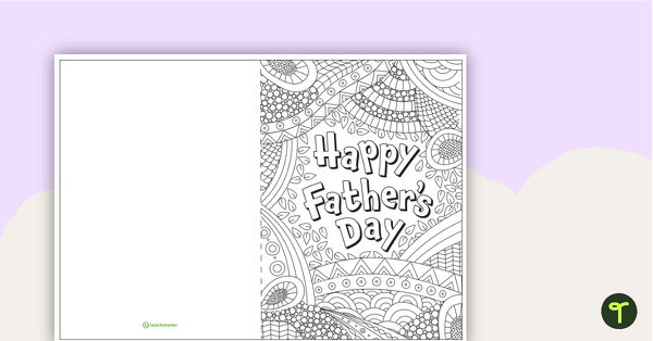 Go to Father's Day Card – Mindful Colouring teaching resource