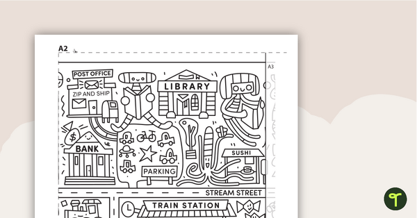 Giant Colouring Sheet – Community Map teaching resource