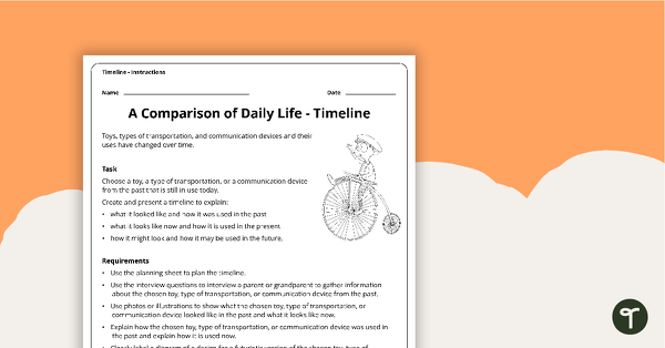 Go to A Comparison of Daily Life - Assessment Task teaching resource