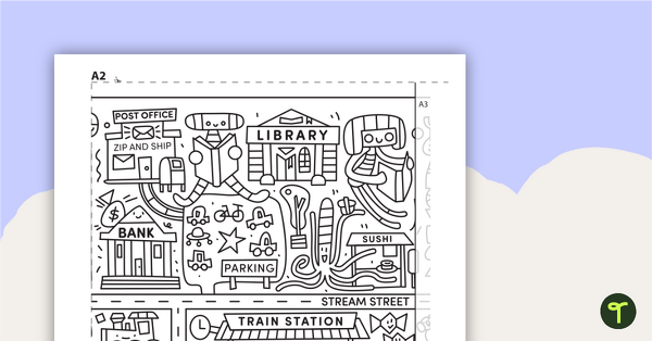 Giant Colouring Sheet – Community Map teaching resource