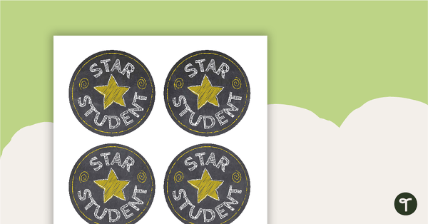 Go to Funky Chalkboard - Star Student Badges teaching resource