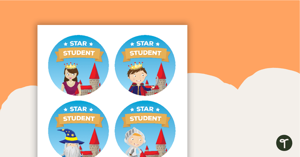 Fairy Tales and Castles - Star Student Badges teaching resource