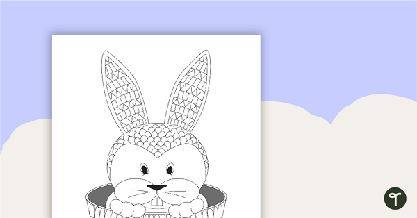 Easter Bunny Mindful Colouring In Sheet teaching resource