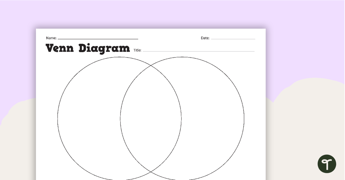 Preview image for Venn Diagram Graphic Organiser - teaching resource