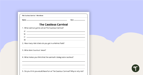 The Cautious Carnival – Worksheet teaching resource