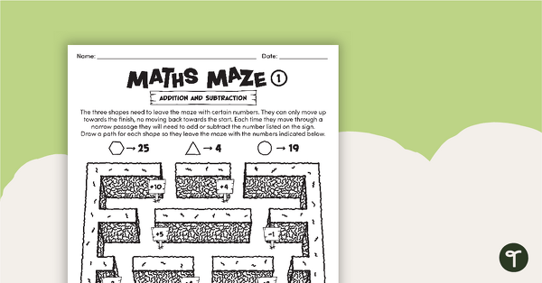 Preview image for Maths Mazes (Addition and Subtraction) - teaching resource
