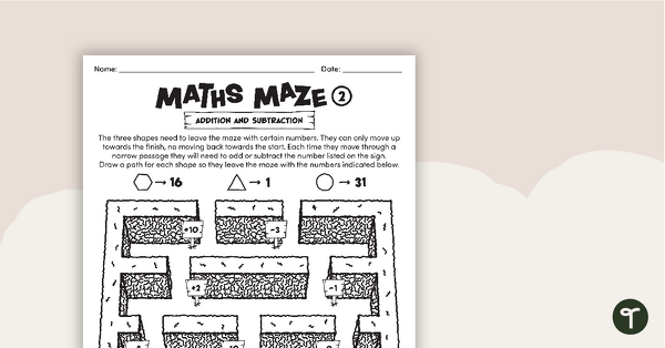 Maths Mazes (Addition and Subtraction) teaching resource