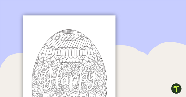 Go to Easter Egg Mindful Colouring In Sheet teaching resource