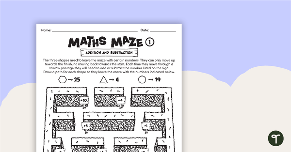 Go to Maths Mazes (Addition and Subtraction) teaching resource