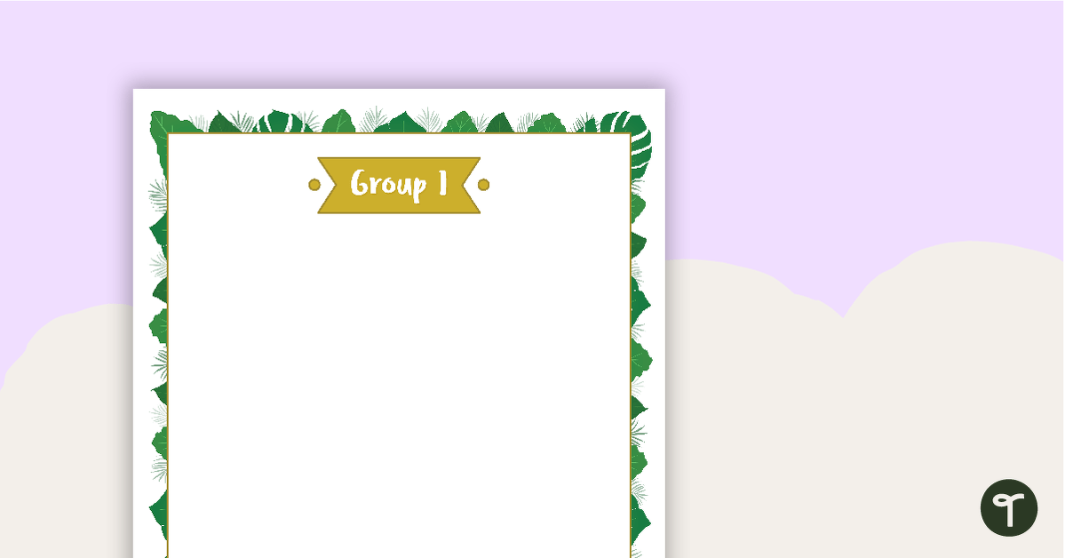 Preview image for Lush Leaves White - Group Posters - teaching resource