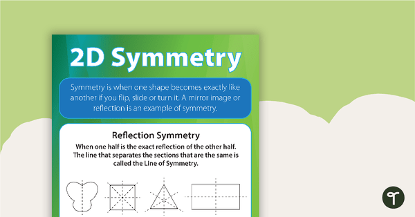 2D Symmetry Poster - Reflection and Rotational teaching resource