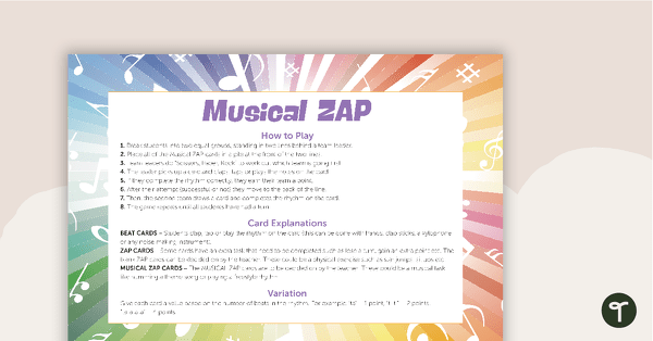 Go to Musical ZAP Game teaching resource