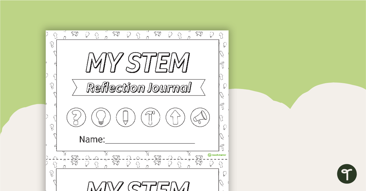 我的STEM反射期刊模板的预览图像 - 教学资源