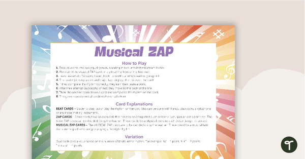 Go to Musical ZAP Game - Notes with Rhythm Syllables teaching resource