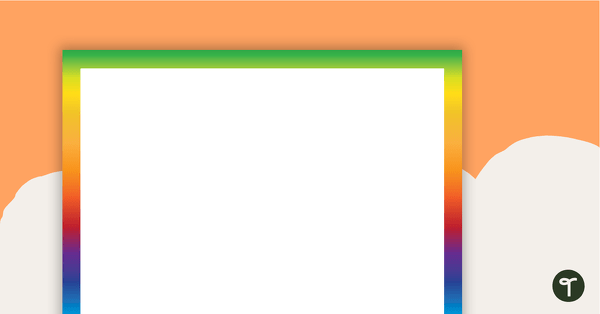 Go to Rainbow - Landscape Page Border teaching resource