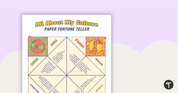 Go to All About My Culture - Paper Fortune Teller teaching resource