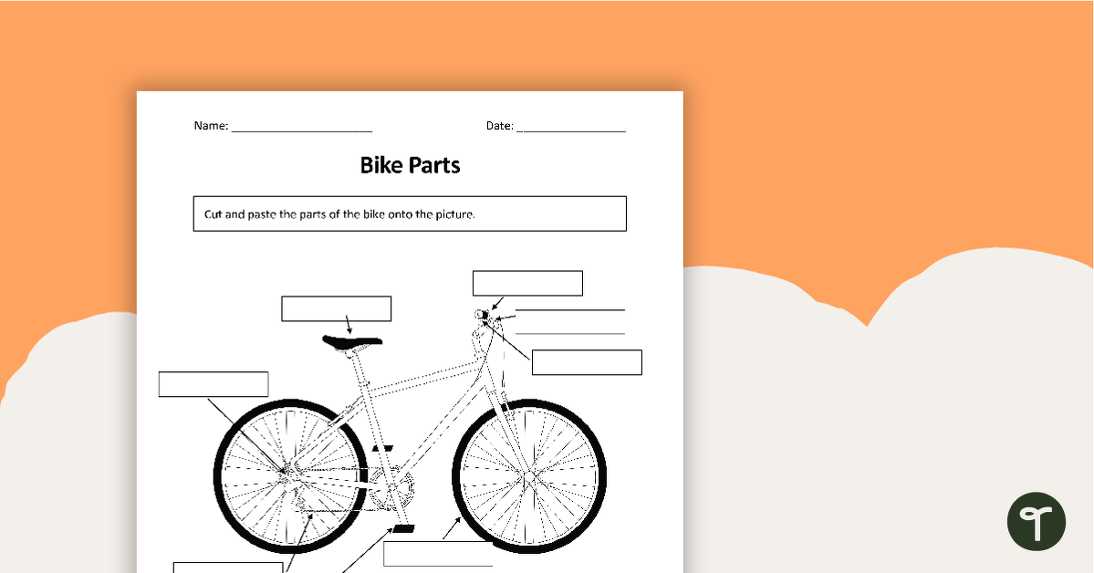 Preview image for Parts of a Bike Worksheet - teaching resource