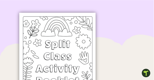 Split Class/Fast Finisher Booklet Front Cover - Affirmation Theme teaching resource