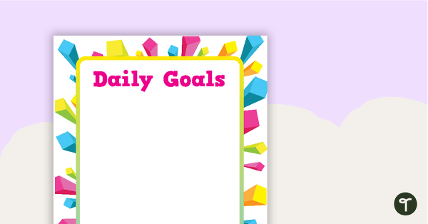 Go to Monster Madness - Daily Goals teaching resource