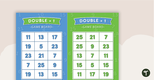 Double Plus 1 - Game Boards teaching resource