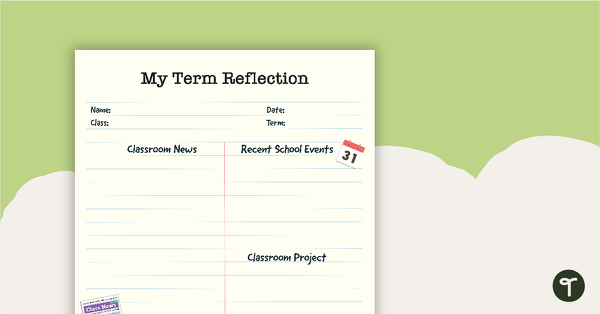 Go to My Term Reflection Template teaching resource