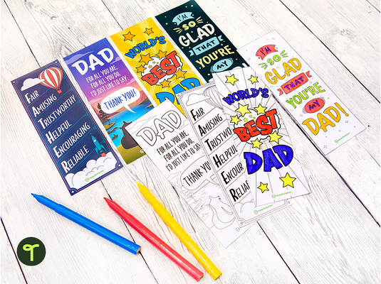 Father's Day - Printable Bookmarks teaching resource