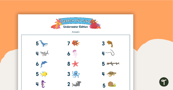 Search and Find – Underwater Edition teaching resource