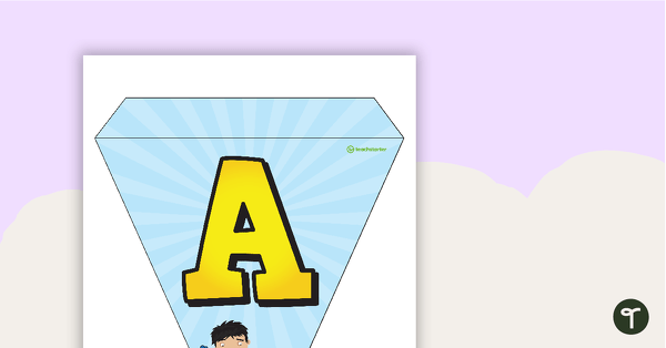 Go to Superheroes - Letters and Numbers Bunting teaching resource