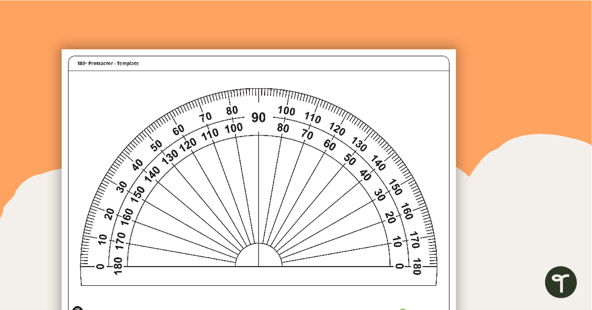 180 and 360 Degree Protractor Templates teaching resource