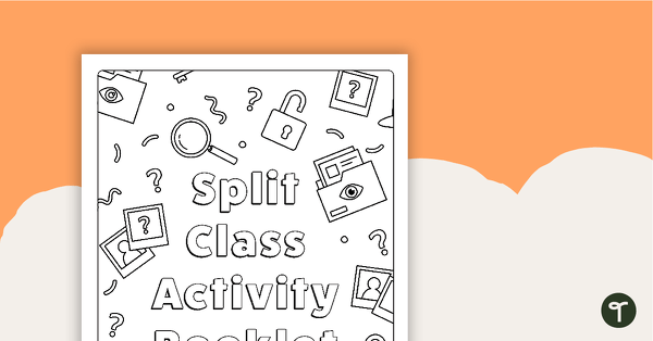 Split Class/Fast Finisher Booklet Front Cover - Detective Theme teaching resource