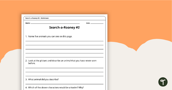 Search-a-Rooney 2 – Activity Worksheet teaching resource