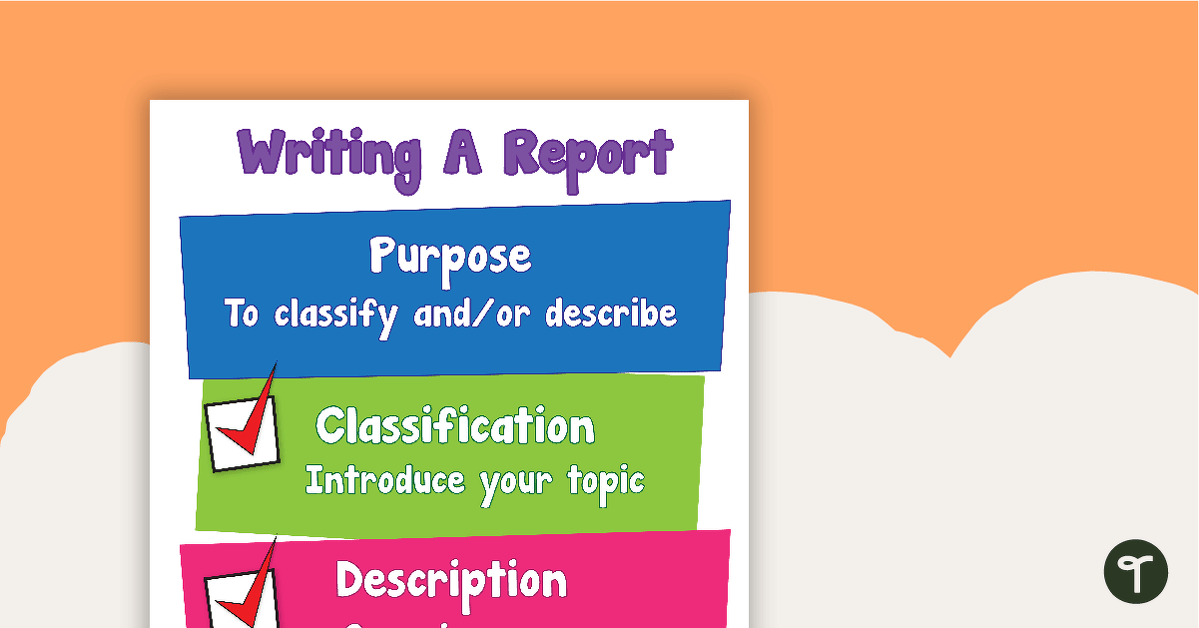 Writing A Report Poster teaching resource