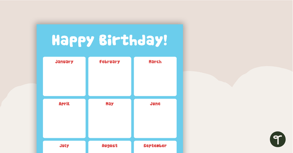 Go to Farm Yard - Happy Birthday Chart teaching resource