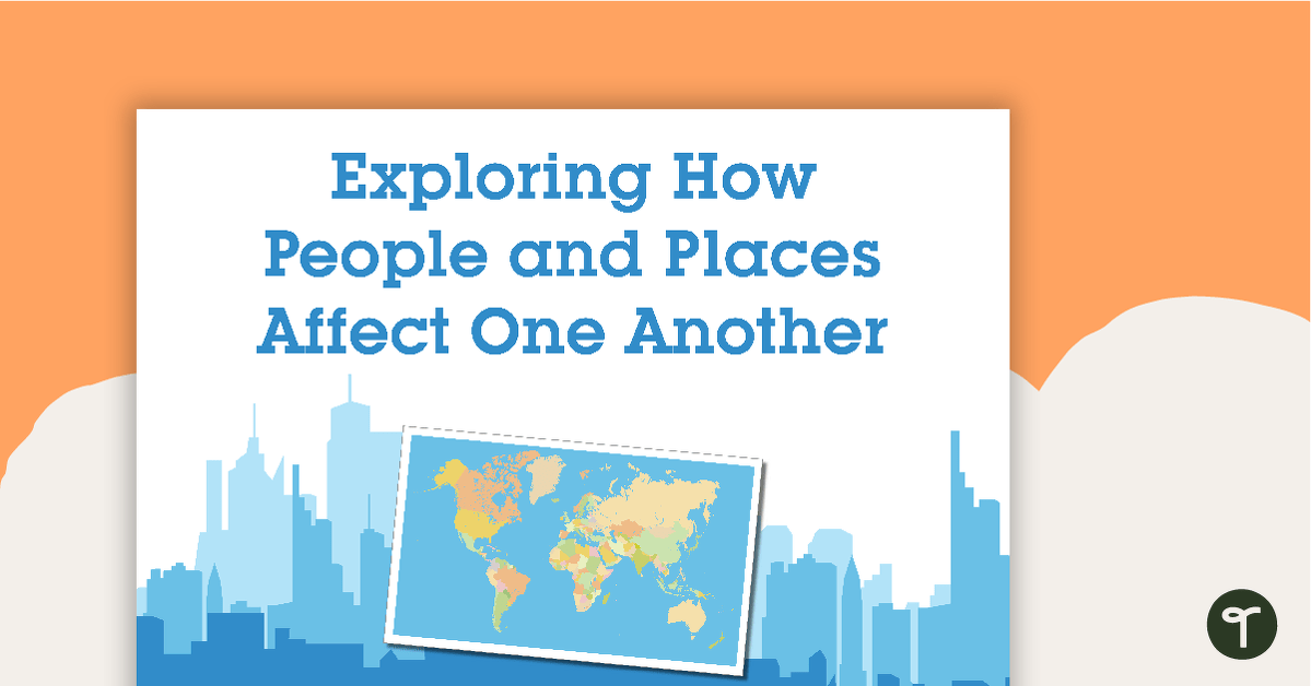 Exploring How People and Places Affect One Another - Geography Word Wall Vocabulary teaching resource