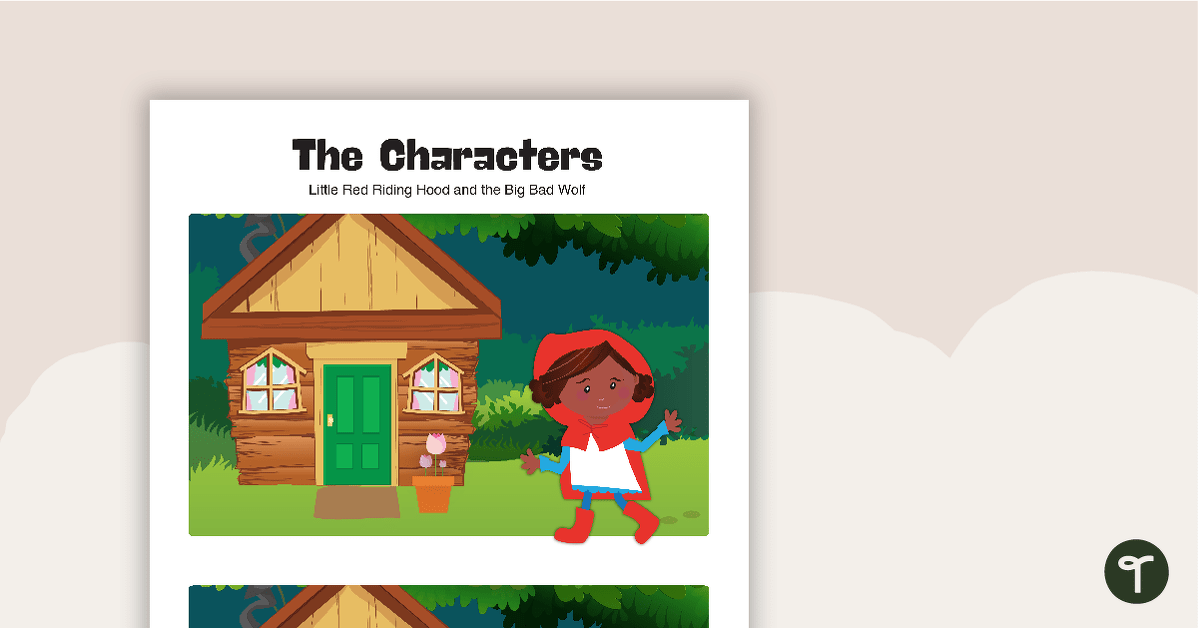 Little Red Riding Hood Character Profile Worksheets teaching resource