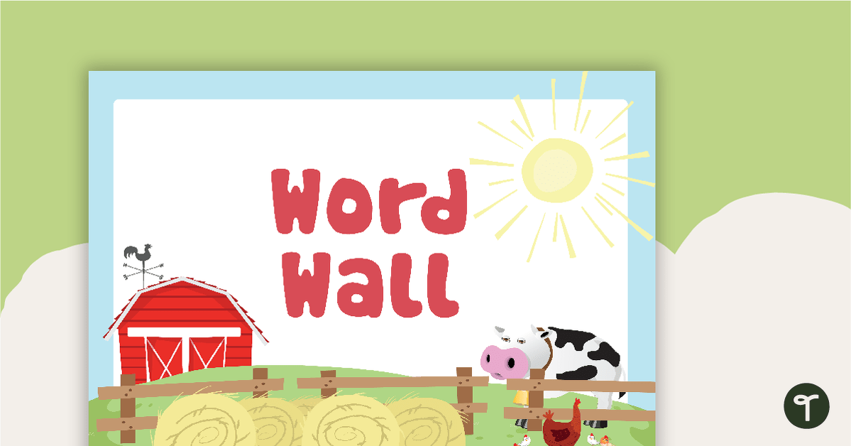 Farm Yard - Word Wall Template teaching resource