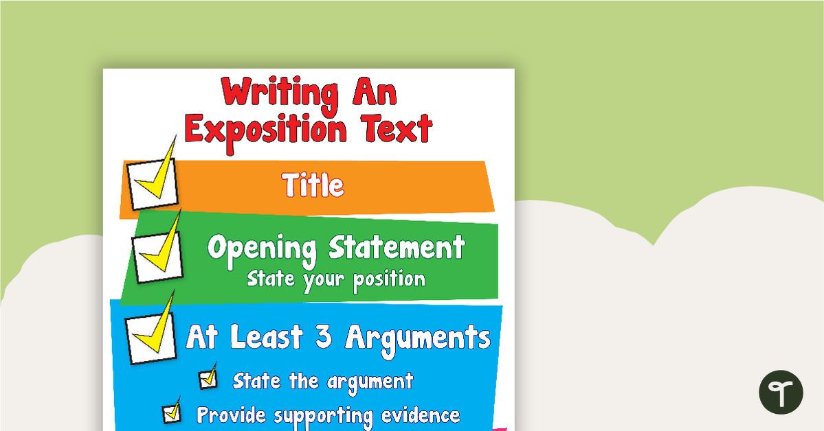 Writing An Exposition Text Poster teaching resource