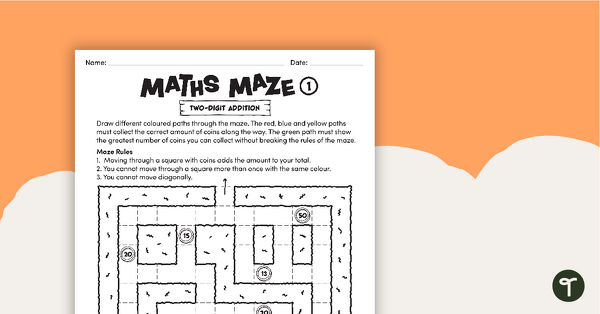 Image of Maths Mazes (Two-digit Addition)