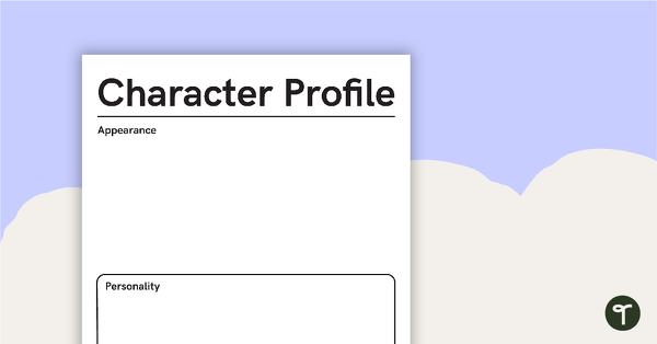 Go to Character Profile Template teaching resource