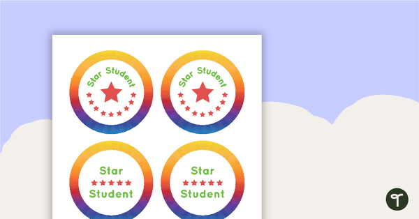 Go to Rainbow - Star Student Badges teaching resource