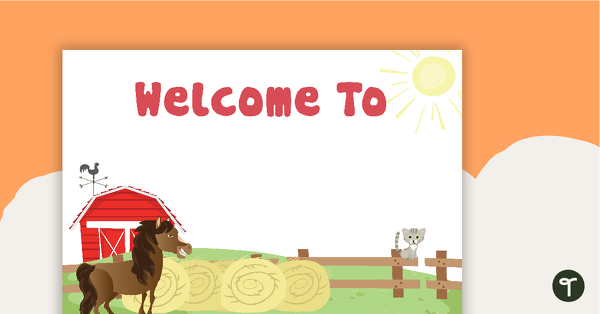 Go to Farm Yard - Welcome Sign and Name Tags teaching resource